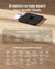 An infographic titled "18 metrics to help reach your health goals" features a Renpho Smart Scale on a wooden floor connected to a smartphone via Wi-Fi connectivity. It lists "5 body goal metrics.
