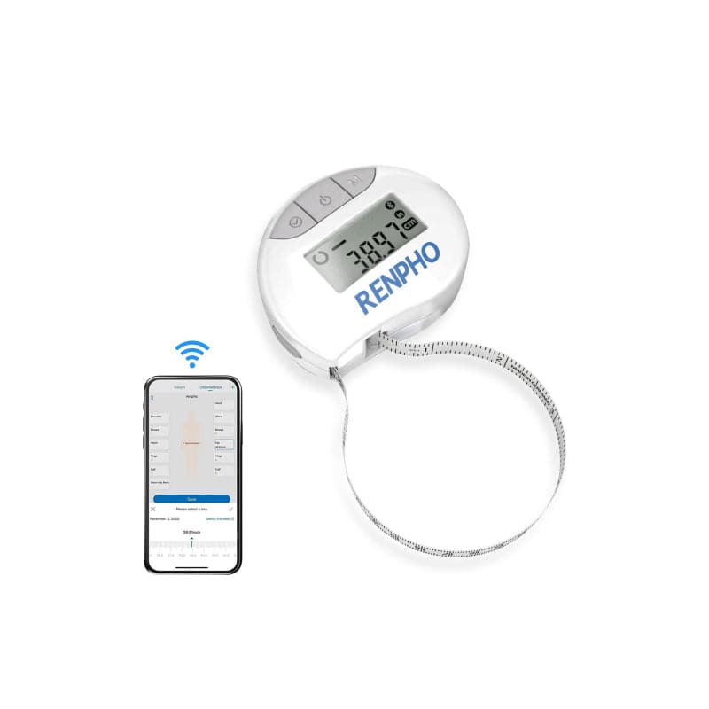 Smart Tape Measure Body with App - RENPHO Bluetooth Measuring Tapes for Body  Measuring, Weight Loss, Muscle