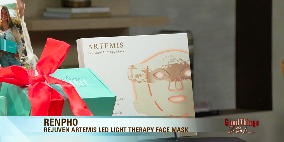 RENPHO's Rejuven Artemis LED Light Therapy Face Mask dazzles at ABC4's "ECOLUXE: Products TV Stars Love" segment.