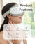 An image of a woman wearing the Renpho Eyeris 1 Eye Massager to relieve eye strain and promote Bluetooth connectivity. (A)