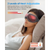 An image of a woman sleeping in bed with a Renpho Eyeris 2 Eye Massager to relieve eye fatigue.