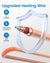 Illustration of the RENPHO Heating Pad for Neck, Shoulders, and Back with a shield icon, perfect for targeted heat therapy. Text on the image highlights 'Upgraded Heating Wire,' 'ETL Certified,' 'Overheating Protection,' and 'Fast Heating.' The wire is shown with multiple layers and a metallic tip, demonstrating its advanced construction for effective pain relief.