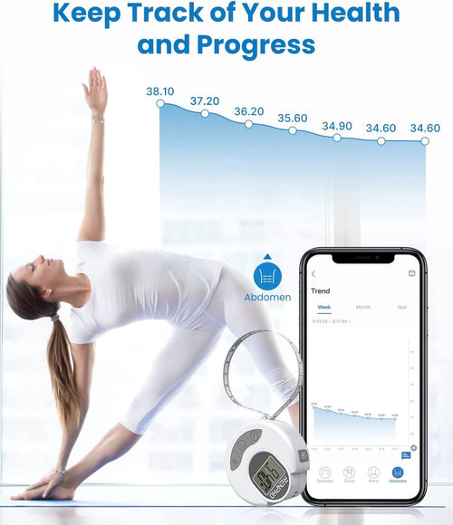 Keep track of your health and progress with the Renpho Bundle (Smart Jump Rope 1 and Smart Tape Measure BMF01).