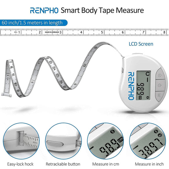  Smart Tape Measure Body with App - RENPHO Bluetooth