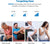 Renpho Leg Massager Pro + targets user with foot area for muscle recovery.