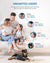 A family is sitting on a couch with a Renpho Bundle (Elis Go Smart Body Scale and Smart Tape Measure BMF01).
