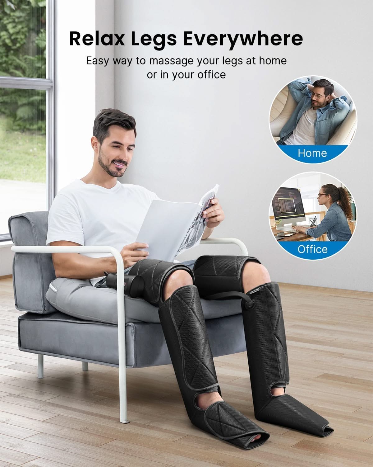 ＬＥＧ　ＭＡＳＳＡＧＥＲ（エアマッサージャー） VEVOR Full Leg Massager, Air Compression Leg Massager for