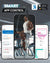 Advertisement for a fitness app displaying fitness progress on a mobile screen, featuring an overlay image of an African American man energetically using a Renpho Smart Jump Rope in a gym setting.