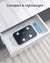 A compact and lightweight Renpho Bundle (Elis Go Smart Body Scale and Elis 1 Smart Body Scale) is sitting in a drawer.