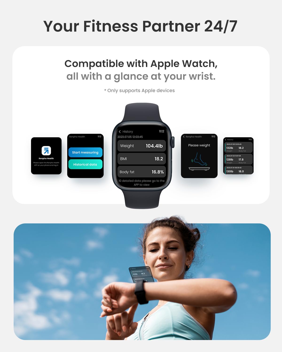 Scales that work with best sale apple watch