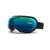 A pair of Eyeris 1 Eye Massager - Sliver Teal goggles on a white background designed for relaxation and optimal eye health. (A)