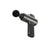 A modern black handheld Renpho R3 Active Massage Gun with a round foam attachment at the tip, isolated on a white background. The device is designed for muscle relaxation and features an ergonomic grip and adjustable head angle.