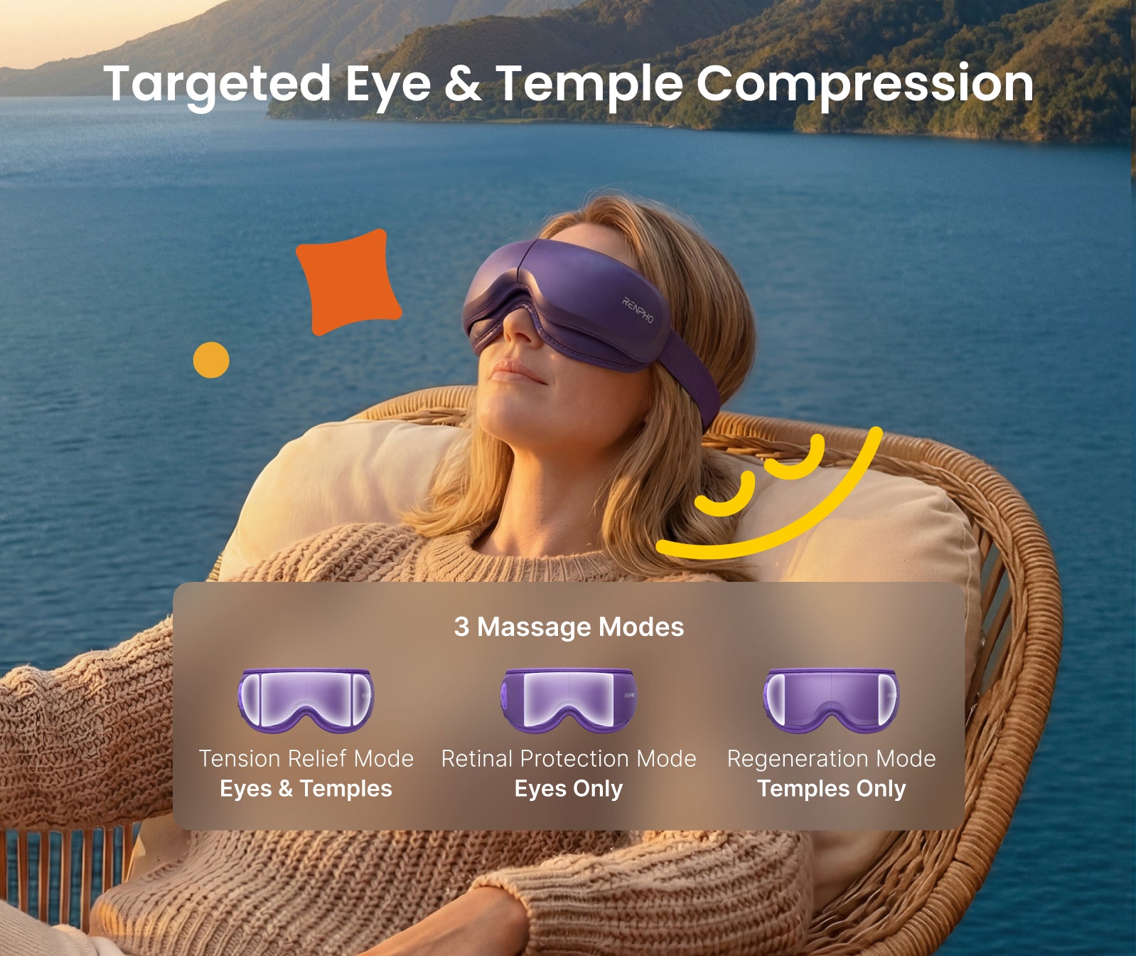 RENPHO x Headspace Eyeris Zen Eye Massager | Heat & Compression