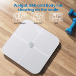 A Renpho Elis Aspire Smart Body Scale (White) for health and fitness tracking, including weight, BMI, and body fat measurements.