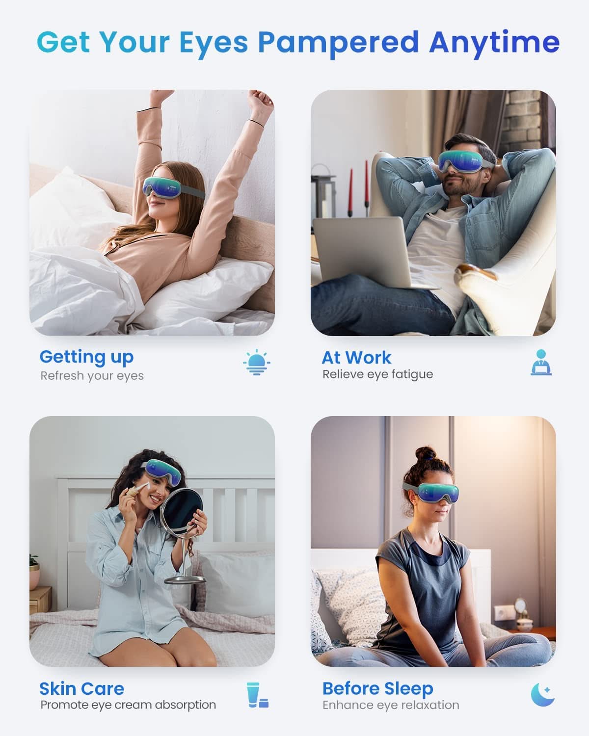 Eyeris 1 Eye Massager - Metalle Blue – RENPHO US