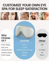 Customize your own Renpho EyeSnooze Sleep Mask spa for wellness and sleep satisfaction.