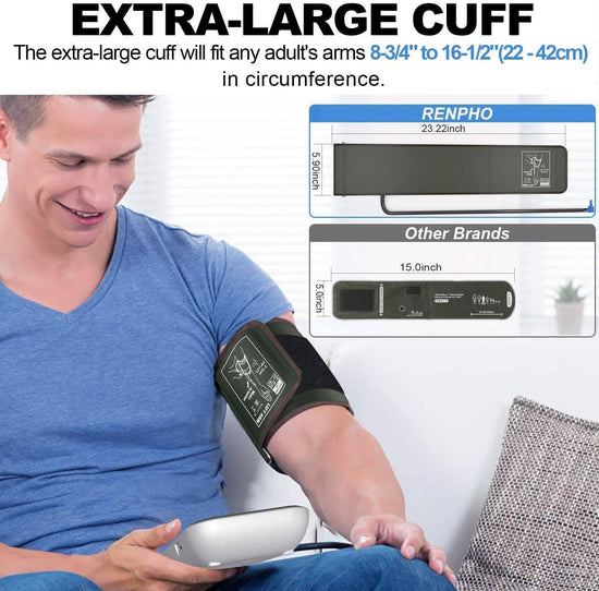 Bluetooth Blood Pressure Monitor, RENPHO Wireless Upper Arm BP Machine for  Home