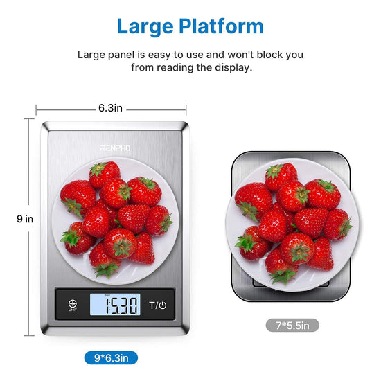  Perfect Portions Digital Scale with Nutrition Facts Display in  Silver : Home & Kitchen
