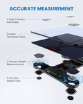 A diagram displaying the fitness and health features of a Renpho Elis 1 L Smart Body Scale.