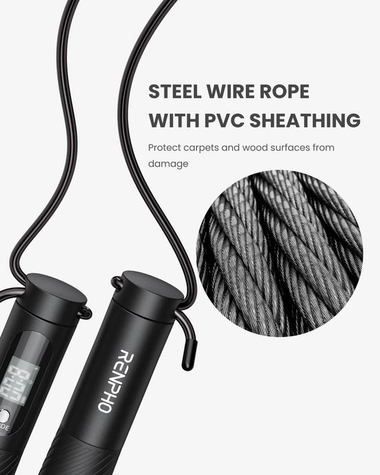  Jump Rope, RENPHO Smart Jump Rope with Counter, Fitness Skipping  Rope with APP Data Analysis, Workout Jump Ropes for Home Gym, Crossfit, Jumping  Rope for Exercise for Men, Women, Kids